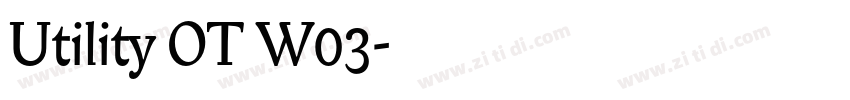 Utility OT W03字体转换